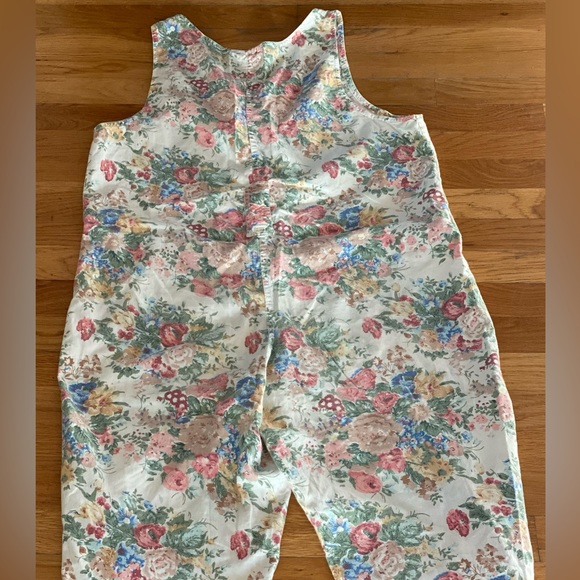 Vintage At Last & Company retro floral romper jumper/overalls - Picture 5 of 8